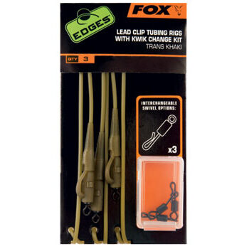 Fox EDGES Lead Clip Tubing Rig - set 3 kom (EUR 6,76)