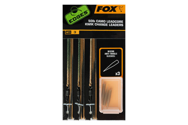 Fox Edges 50lb Camo Leadcore Kwik Change Leaders (EUR 5,16)