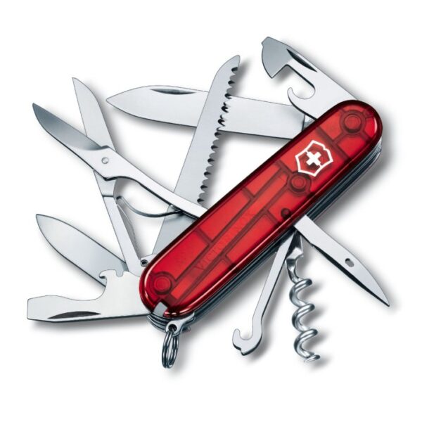 Nož Victorinox Huntsman Transparent Red